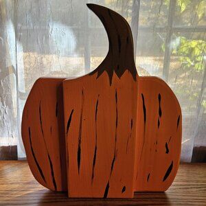 Handcrafted Wood Pumpkin 13"X15" Indoor\Outdoor Decor Halloween Thanksgiving